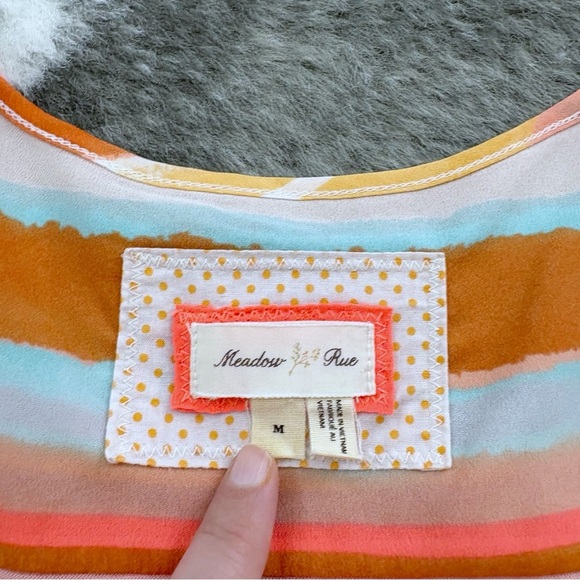 Anthropologie Meadow Rue Striped Sleeveless Top - Picture 4 of 11